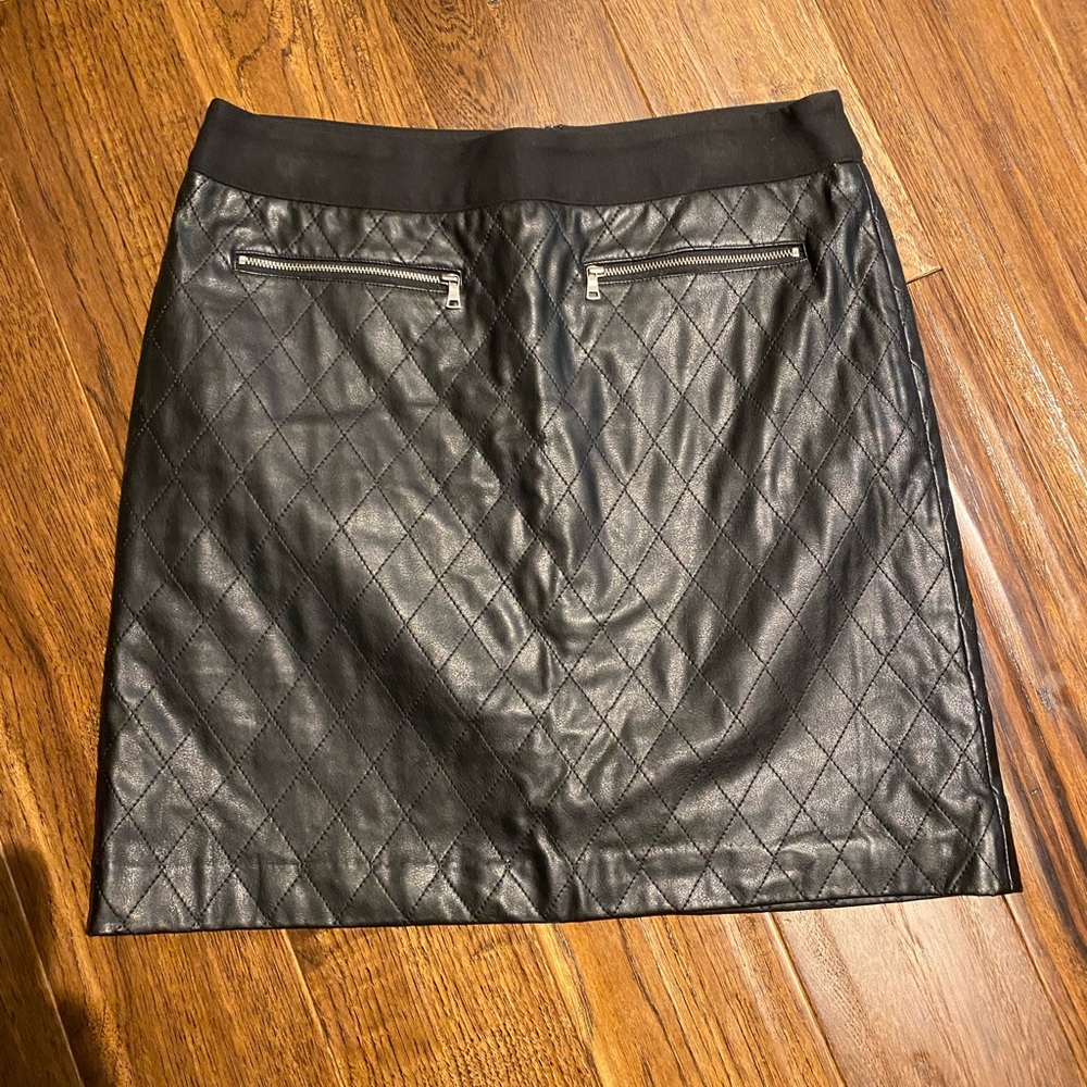Faux leather banana republic skirt